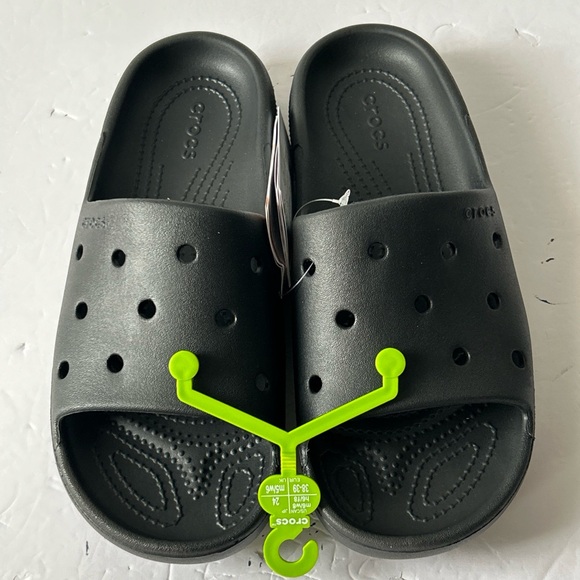 CROCS Black Sandals with Perforated Design - Picture 1 of 9